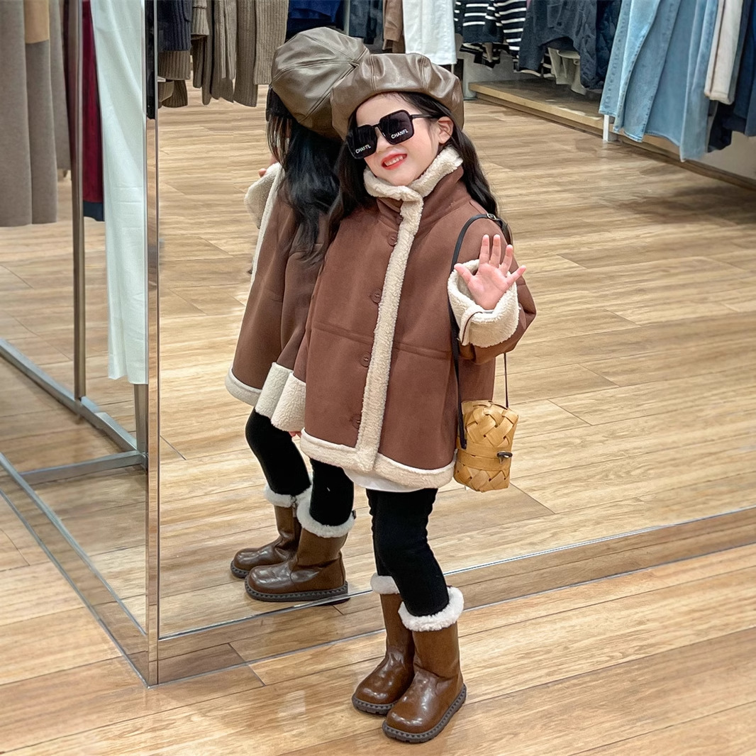 Toddler Boy Winter Fleece Jacket - Toddler Boys Suede Jacket Girls Kids