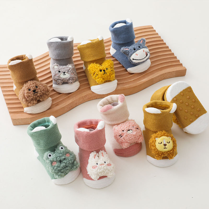 Unisex Baby Socks Non Slip - Newborn Baby Girl Boy Cute Cartoon