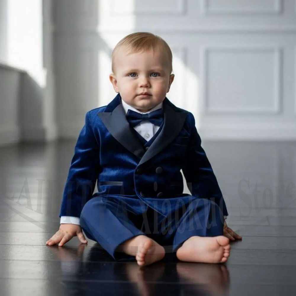 Baby Boy Suit Set Baptism - Baby Boys Velvet Suit Set with