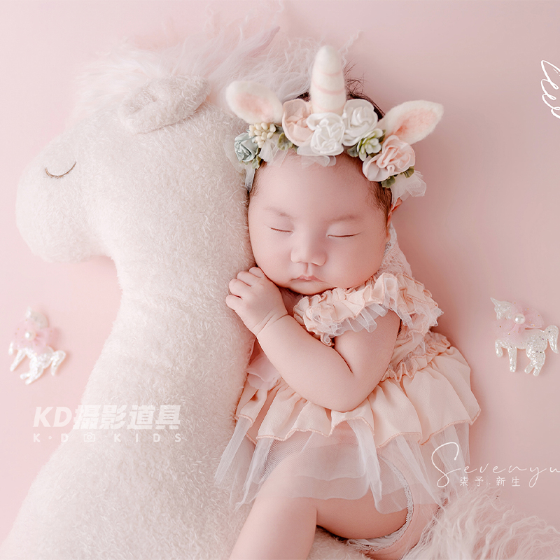 Cute Unicorn Theme Newborn Pho - Infant Photography Props Outfit 评论和价格