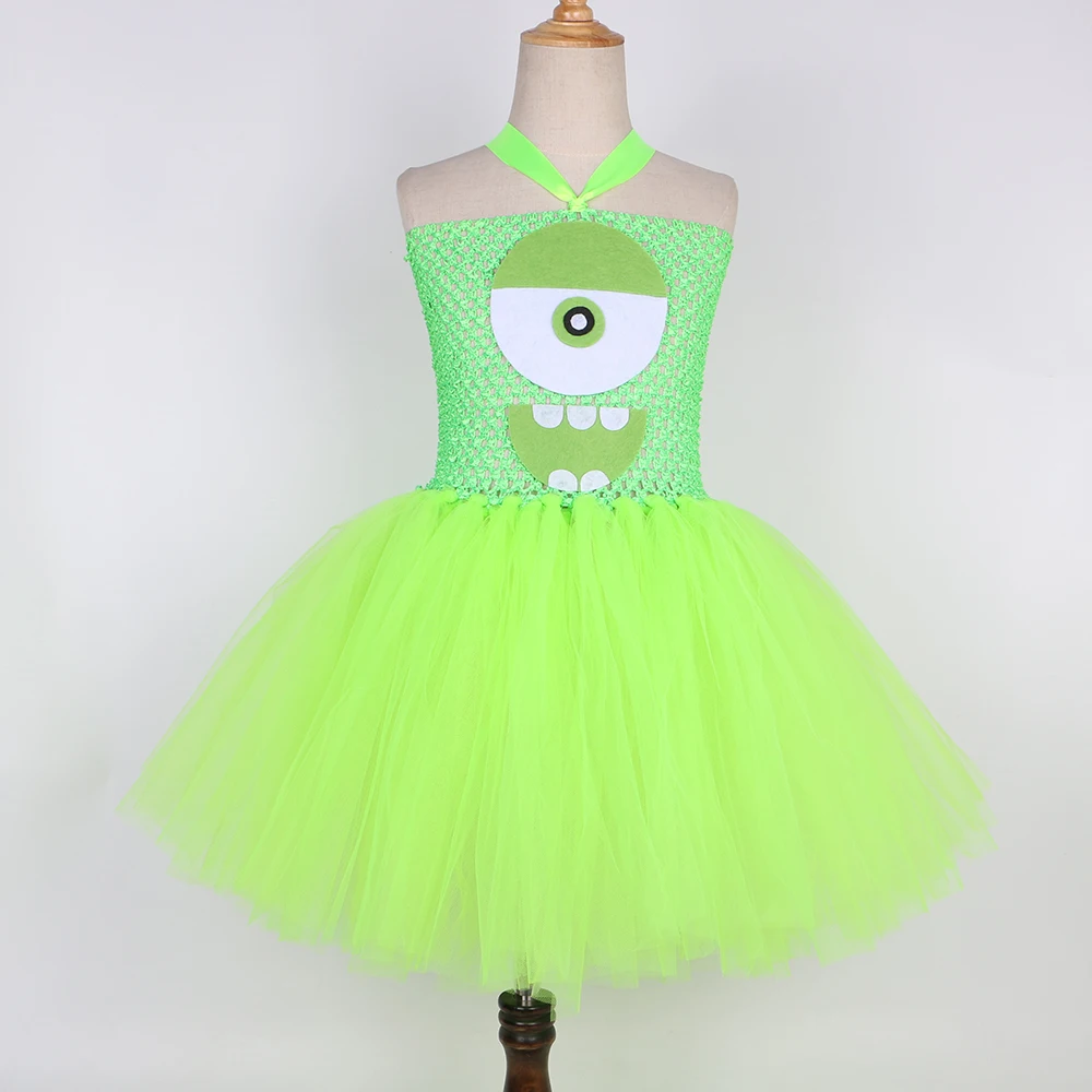 Mike Wazowski Monsters Costume - Toddler Girl Tulle Party Dress 评论和价格