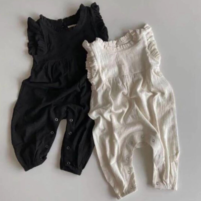 2026 Summer New Baby Rompers   - Baby Summer Linen Sleeveless Jumpsuit 评论和价格