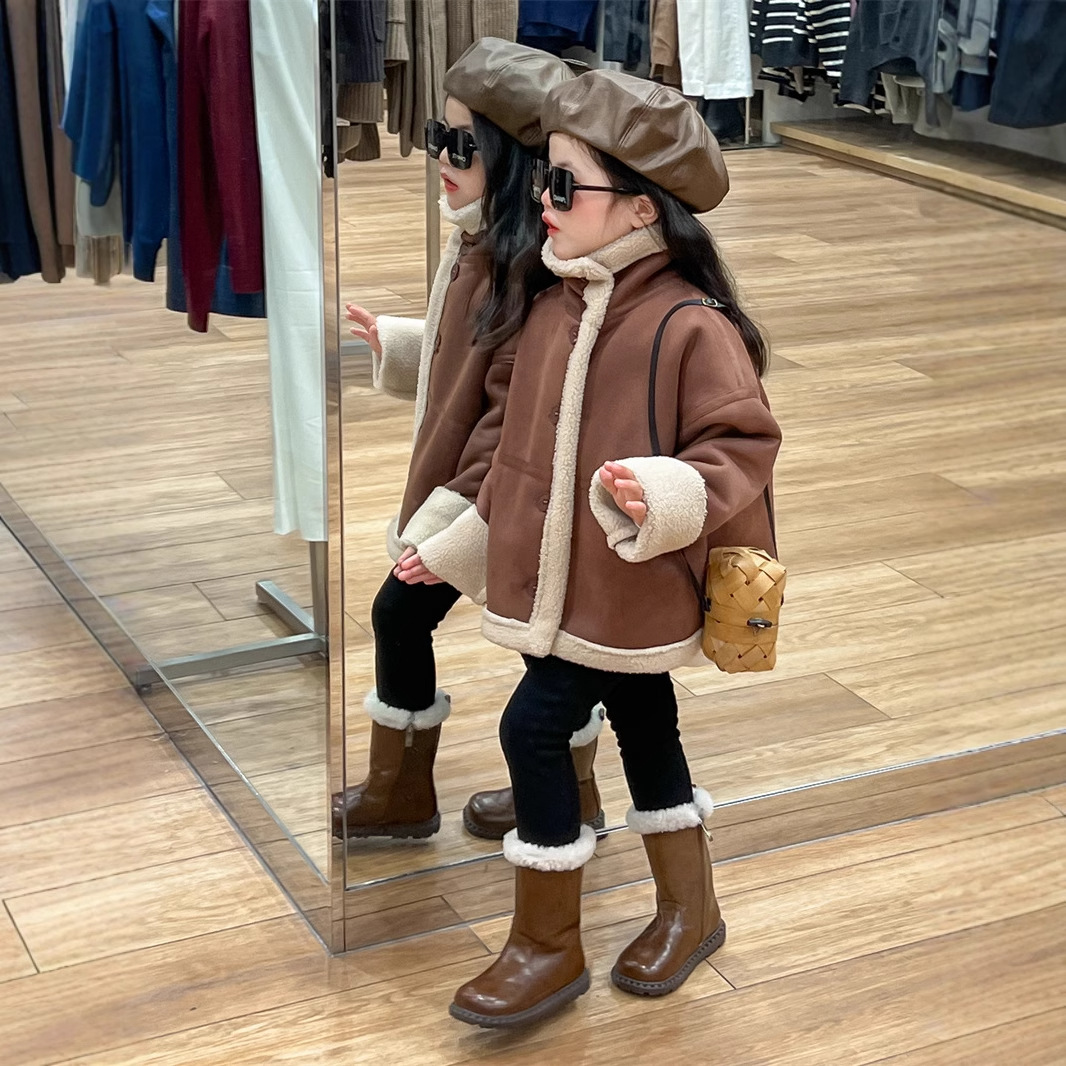 Toddler Boys Suede Jacket Girl - Toddler Boy Winter Fleece Jacket 评论和价格