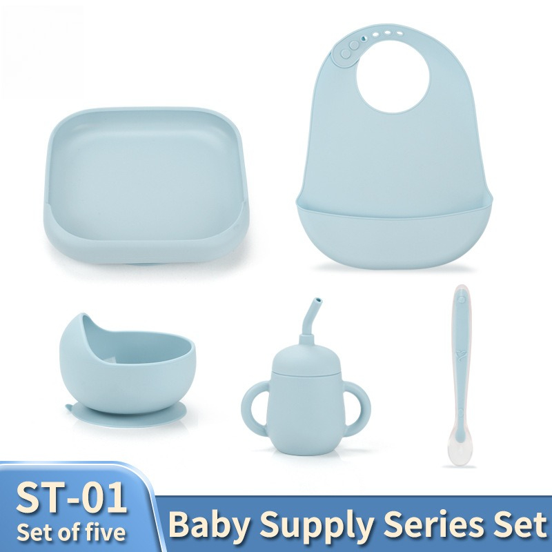 Baby Tableware Set Silicone wi - Waterproof Baby Bibs Silicone 评论和价格
