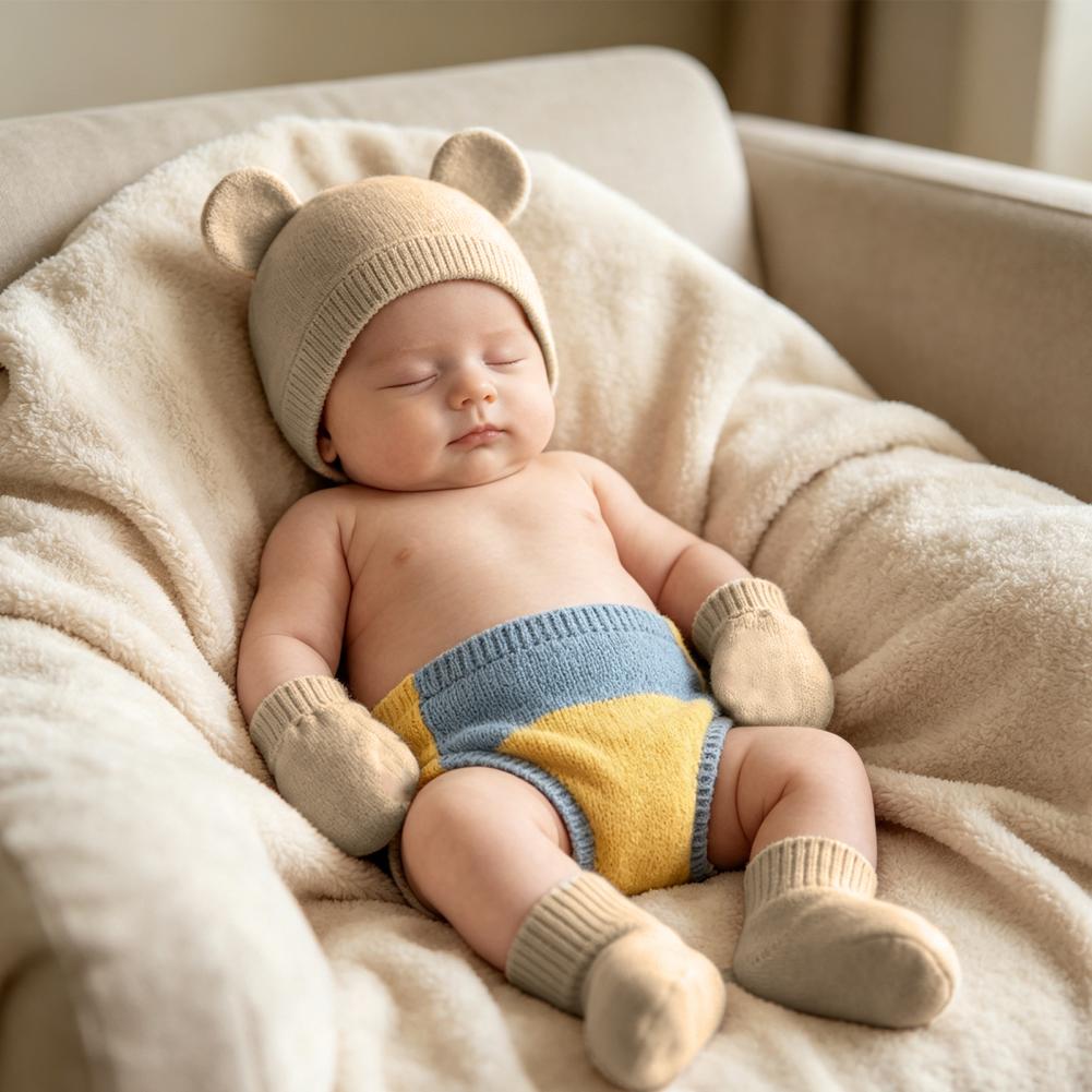 Newborn Foot Protectors Newbor - Infant Beanie Hat With Ears 评论和价格