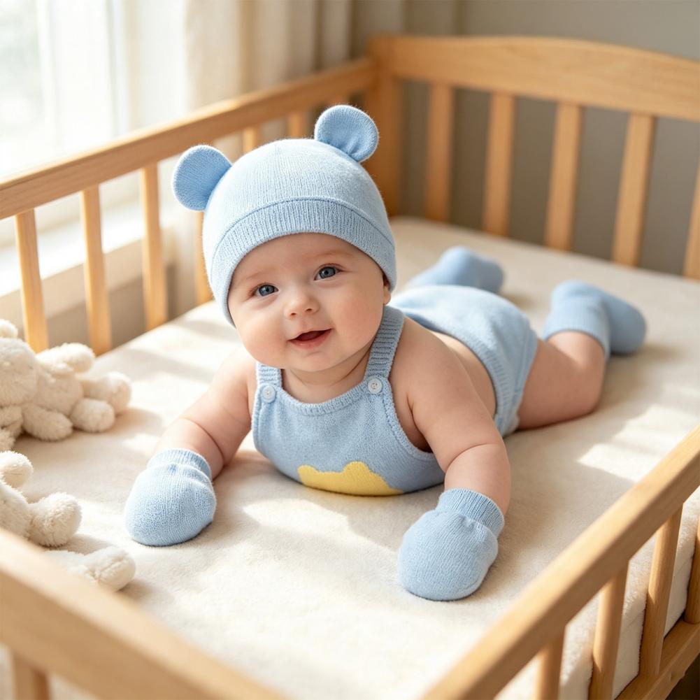 Newborn Foot Protectors Newbor - Infant Beanie Hat With Ears 评论和价格