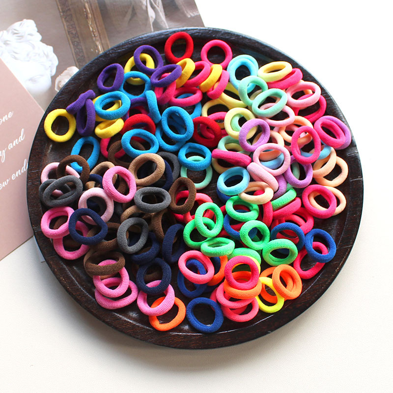 100 Pcs/Lot Elastic Hair Bands - Baby Gear 评论和价格